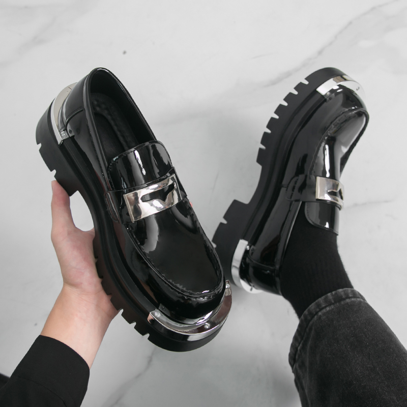 Leatherwork Designs - Men's thick soled leather shoes Luxury