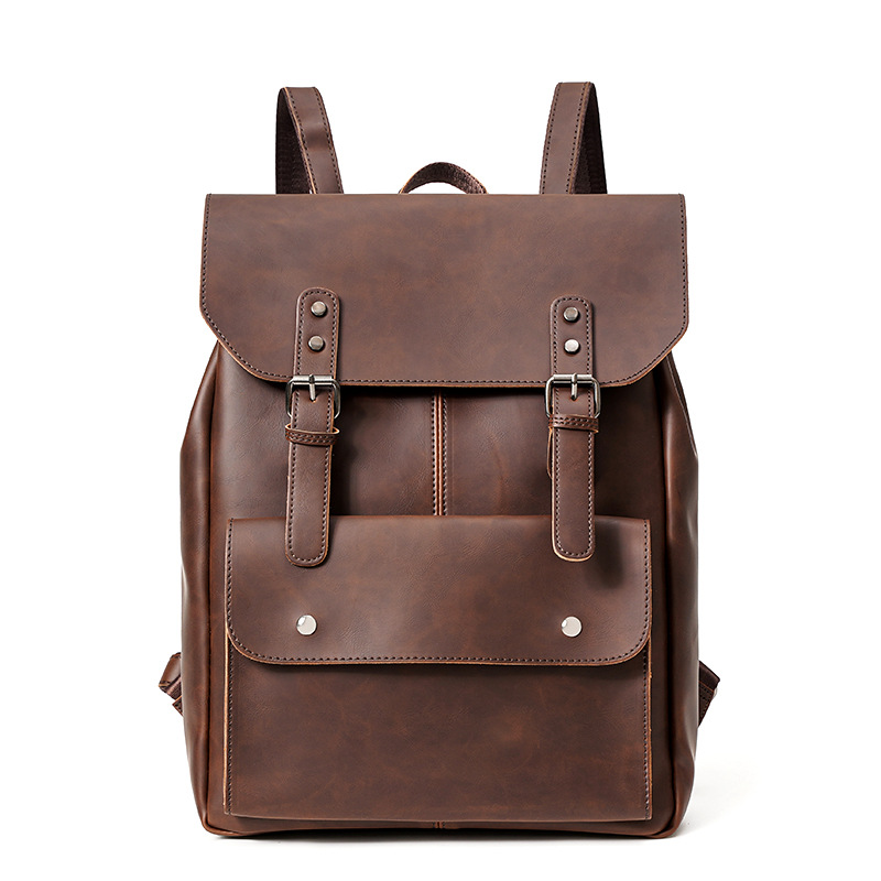 Vintage Men's Leather Backpack - Leather Work Rucksack Mens 评论和价格