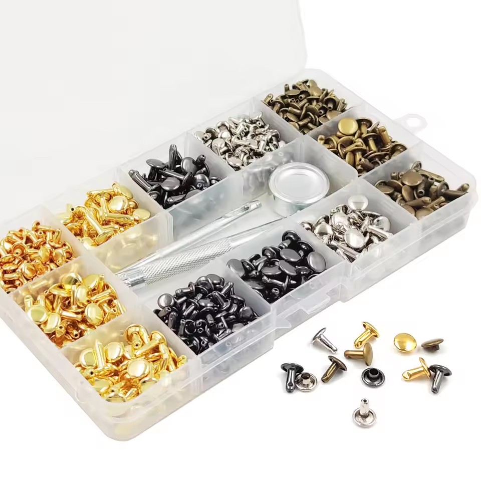 Metal Double Cap Rivets Stud R - Rivet Setter Tool 评论和价格