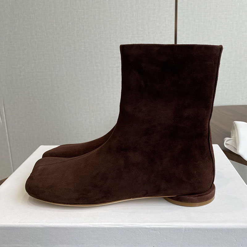 Chelsea Boots Women Suede Flat - Leatherwork Designs 评论和价格