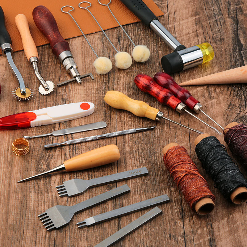 Leather Craft Tool Kit Leather - Groover Stitching Tool 评论和价格