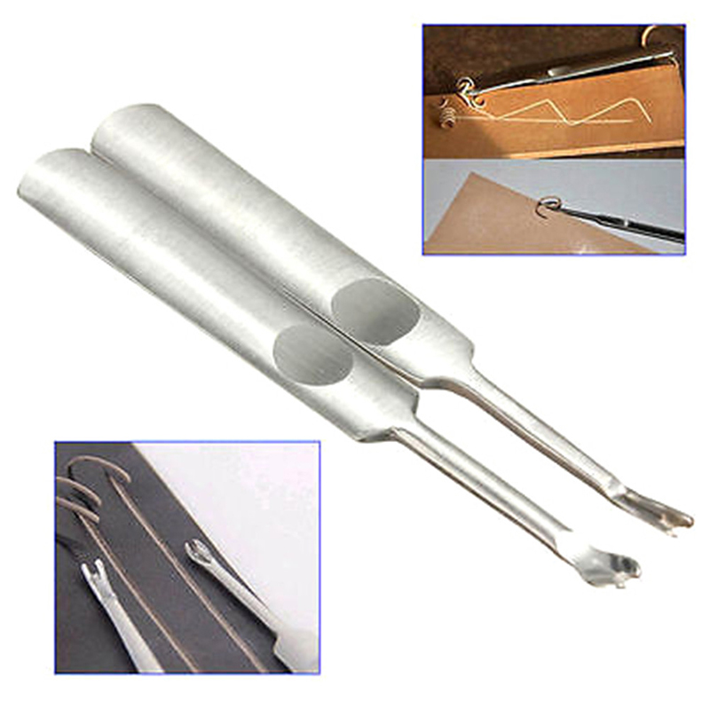 (.) 2Pcs Leather Leathercraft  - Groover Stitching Tool 评论和价格